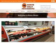 Tablet Screenshot of korte-meats.com